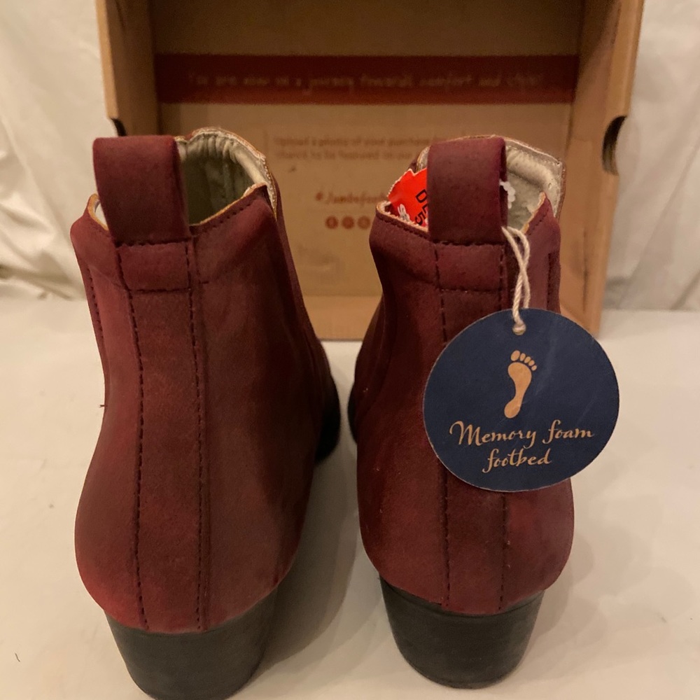 - JBU wine leather split shaft ankle boots various sizes all NWT - Picture 2 of 6